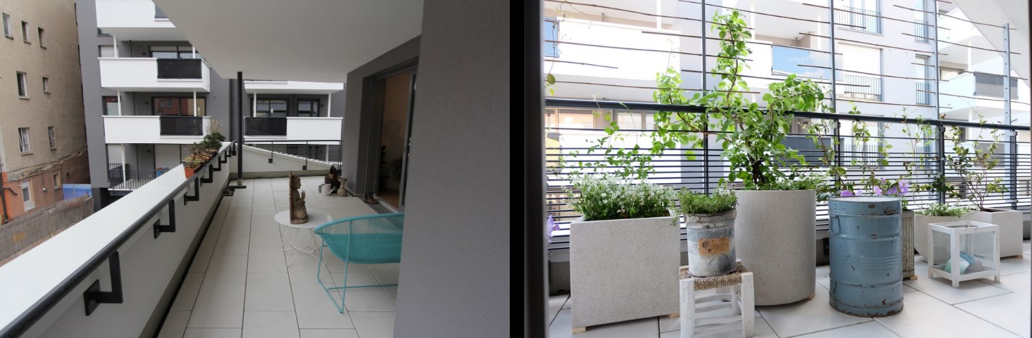 Rikiki Interior Design: Balcony design: Two different tastes, one Balcony/19,725